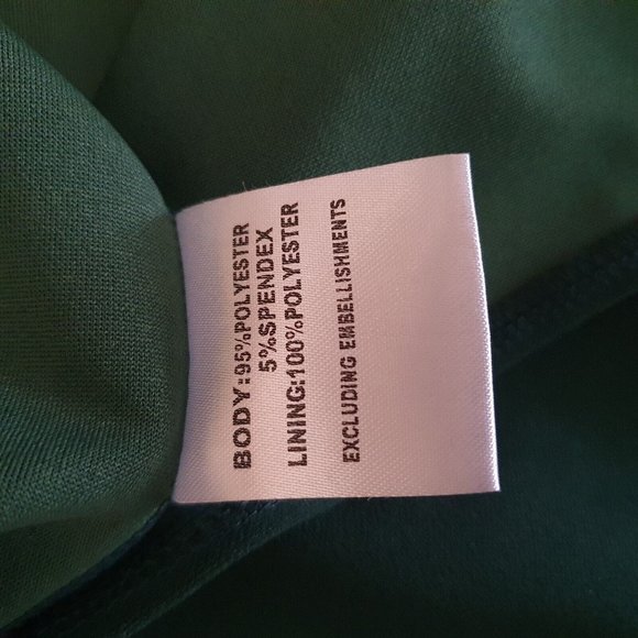 NWOT HELLO MOLLY Cocktail midi pencil dress S 10 shoulder teal  ruffle split - Picture 10 of 11